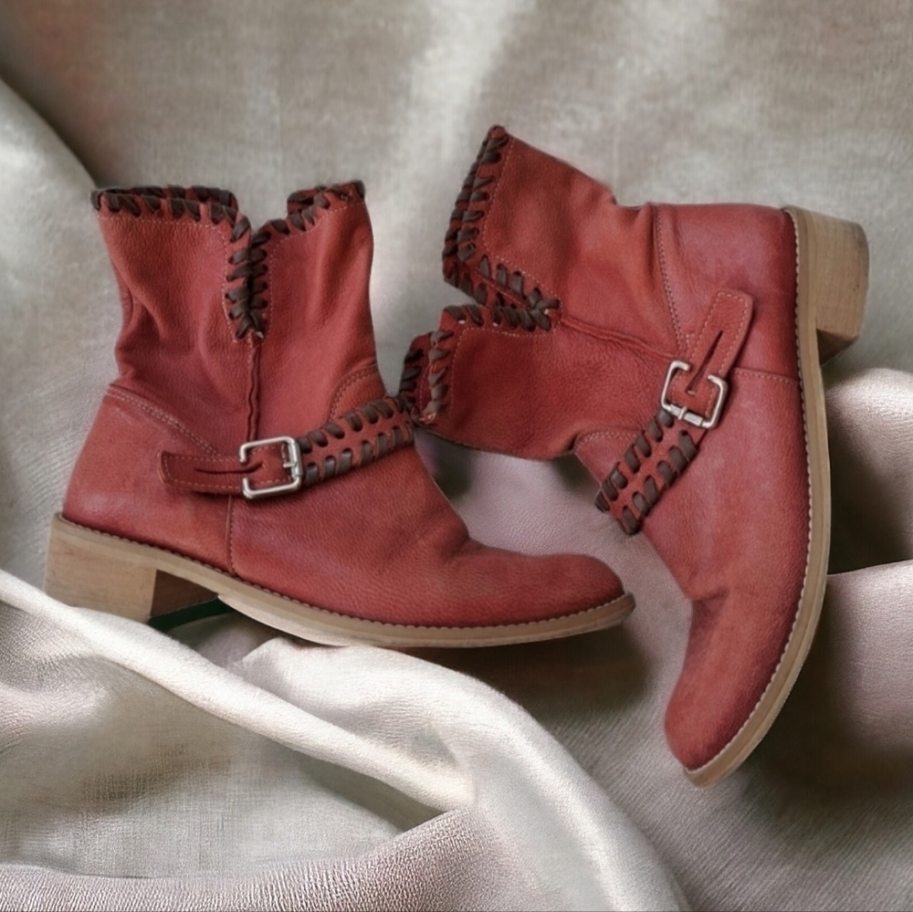 𝅺Vera Gomma women's booties leather Via Roma size EU 38 Made Italy